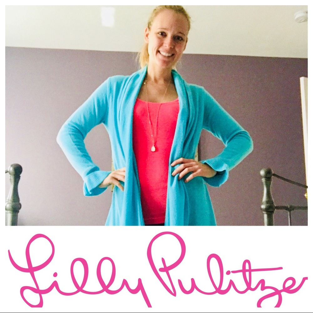 Lilly Pulitzer cashmere cardigan in teal 🌴💖 NWOT